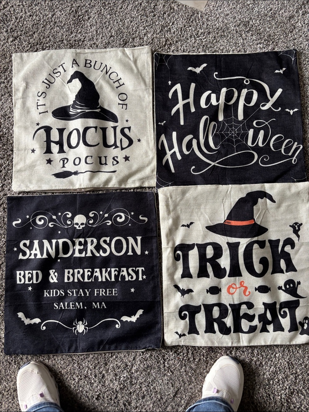 Halloween pillow covers 17.5” Set of 4